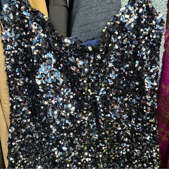 Nookie Confetti Sequined Gown Xtra Small XS in Navy - Picture 6 of 9